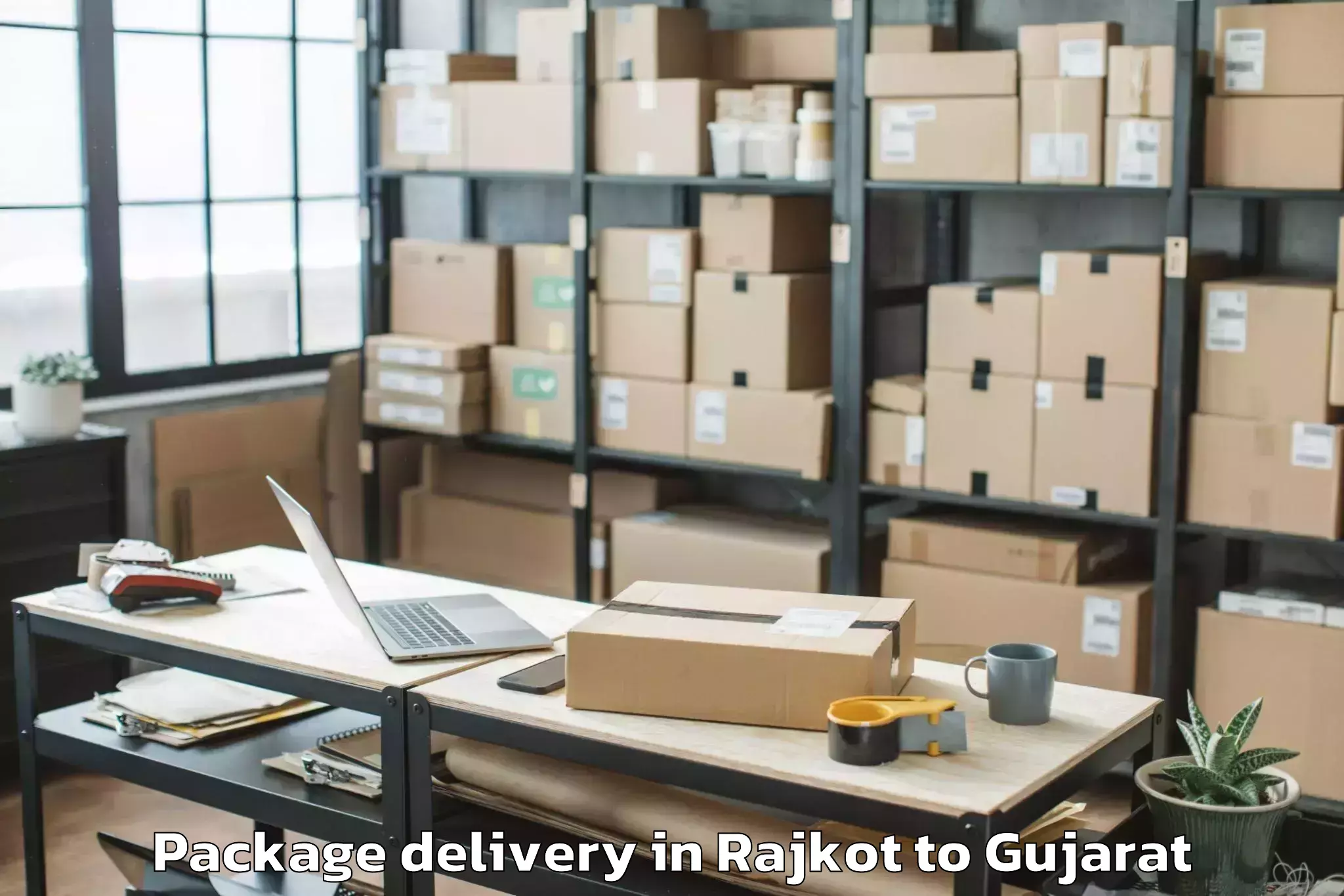 Top Rajkot to Amod Package Delivery Available